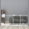 Extra Wide Baby Gate 71.65-85.82 in White - Walk-Through Safety