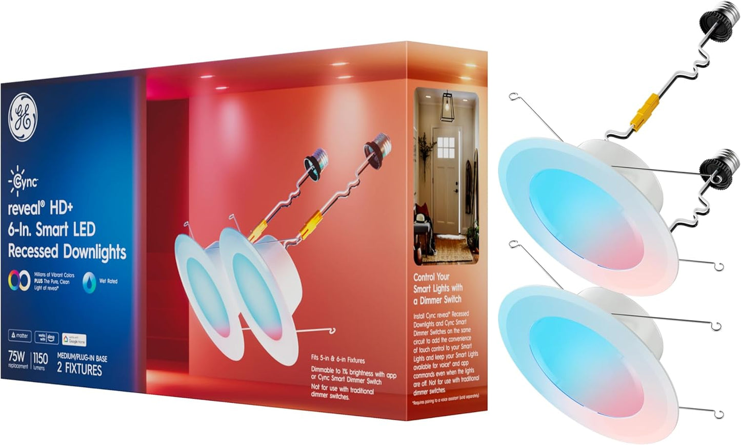 Cync GE Reveal Smart LED Recessed Downlight for Home Lighting