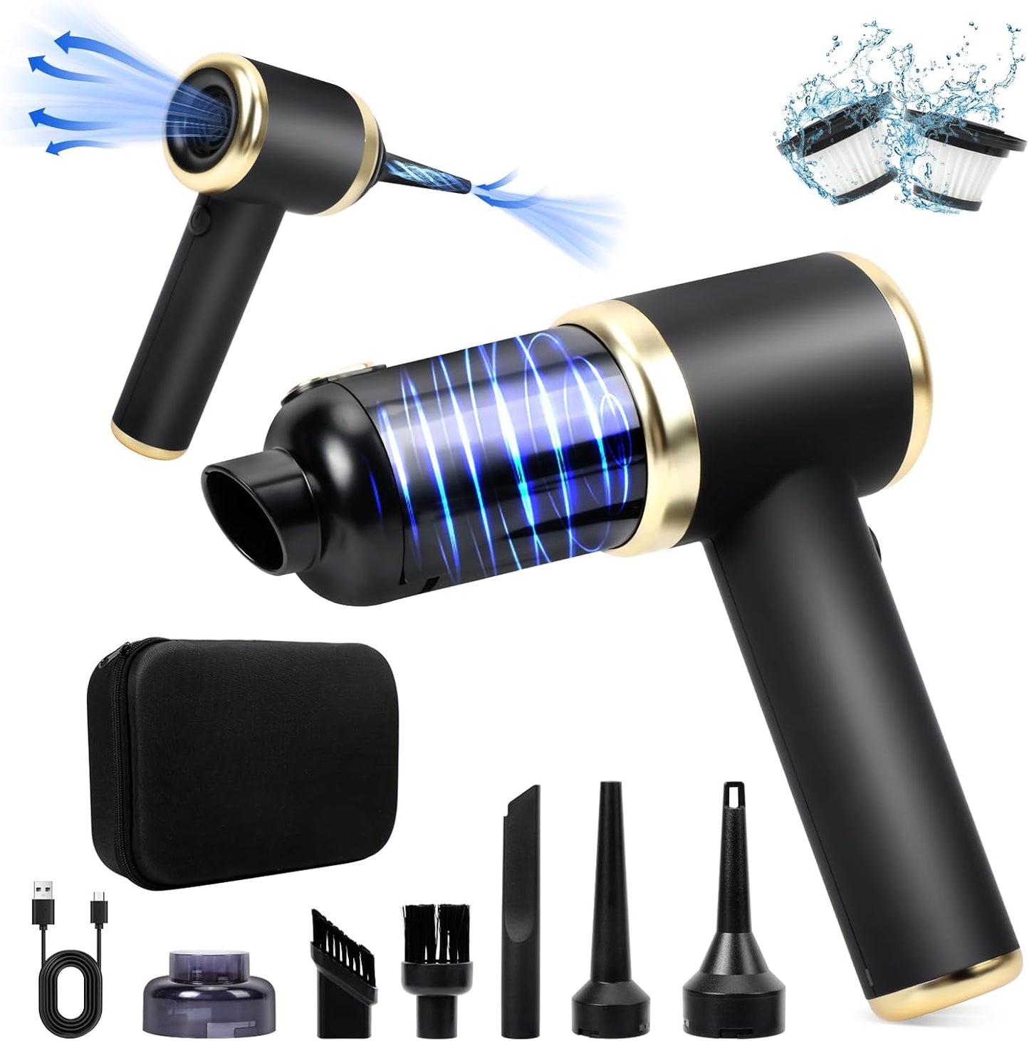 Powerful 4-in-1 Cordless Car Vacuum - 12000PA