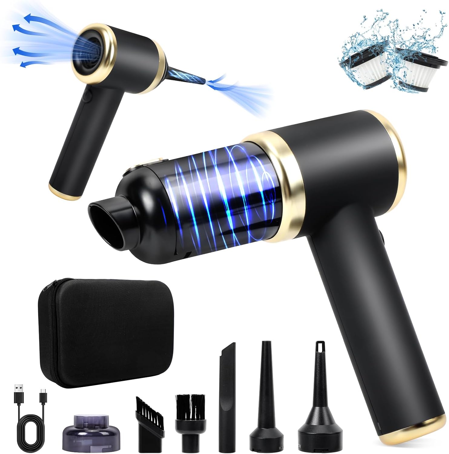Powerful 4-in-1 Cordless Car Vacuum - 12000PA