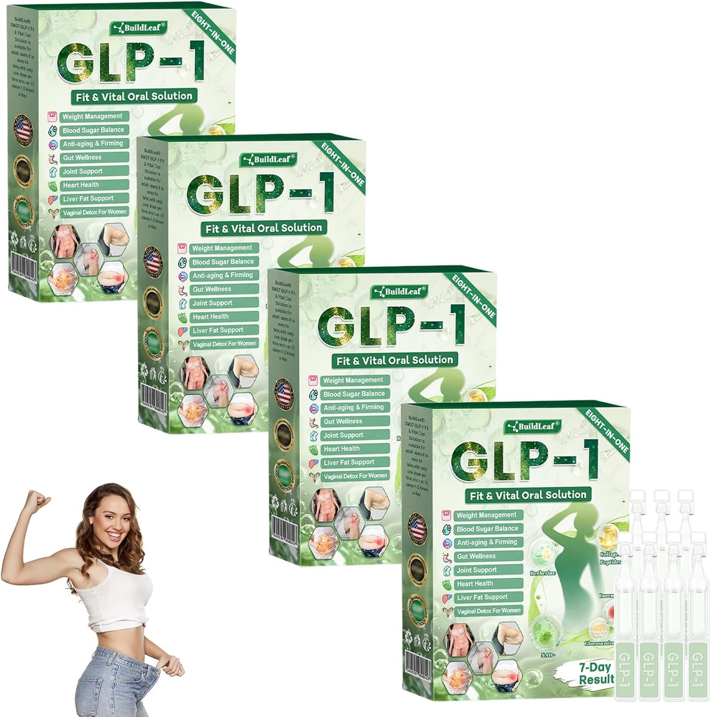BuildLeaf GLP-1 8-in-1 Fit & Vital Oral Solution for Gut Health