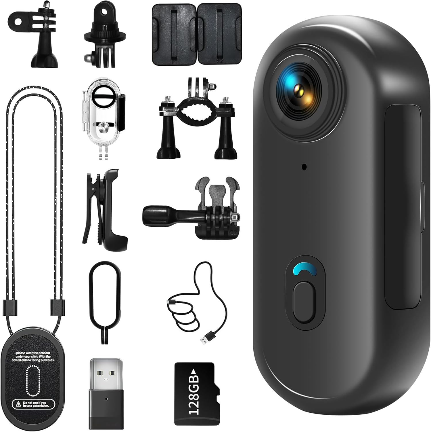 4K Mini Body Camera for Hands-Free Recording and Action Sports