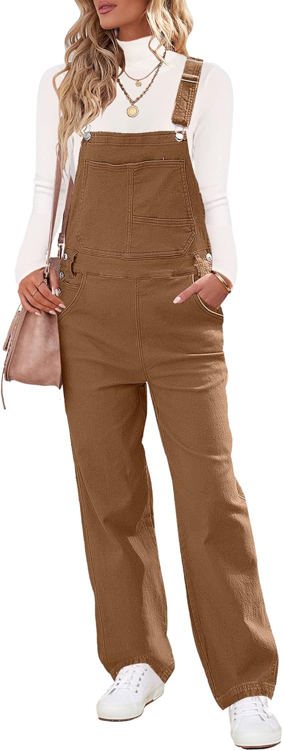 Luvamia Loose Fit Denim Overalls for Women - Casual Style
