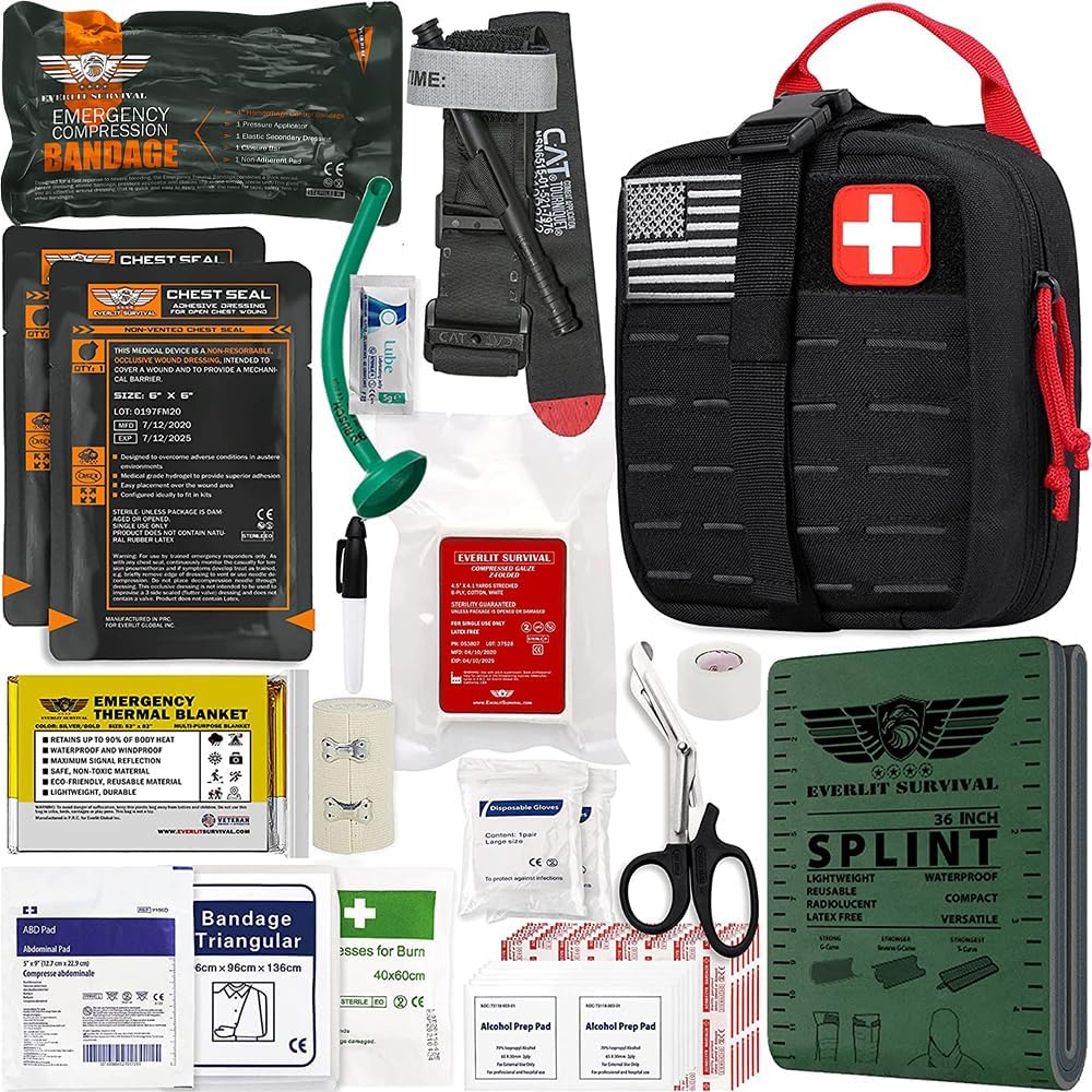 EVERLIT Advanced Emergency Trauma Kit for Outdoor Adventures
