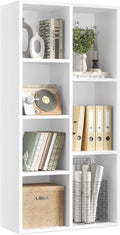 Bookcase with 7 Compartments - Space-Saving Cube Organizer