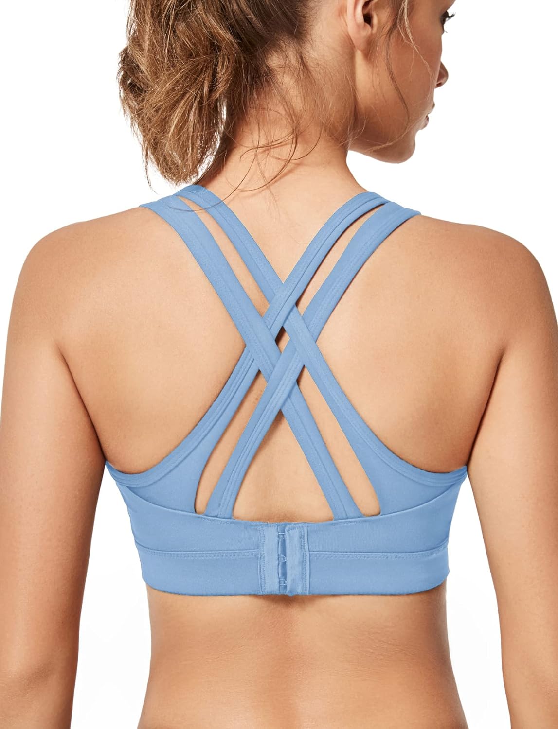 Yvette Women High Impact Sports Bras for Plus Size Comfort