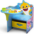Baby Shark Chair Desk with Storage Bin - Kid Desk for Crafts