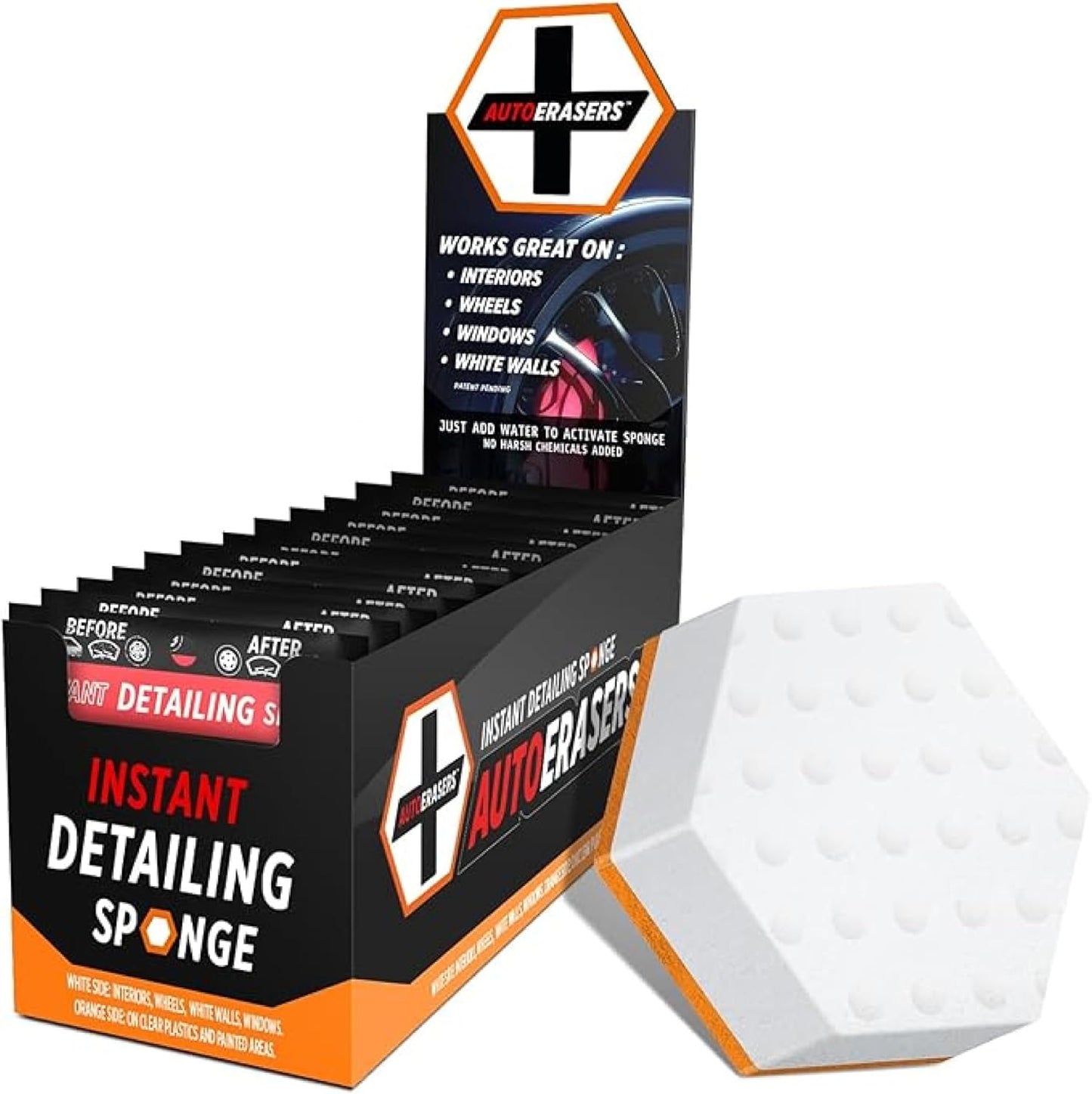 AutoERASERS Instant Detailing Car Wash Sponge for On-The-Go Use