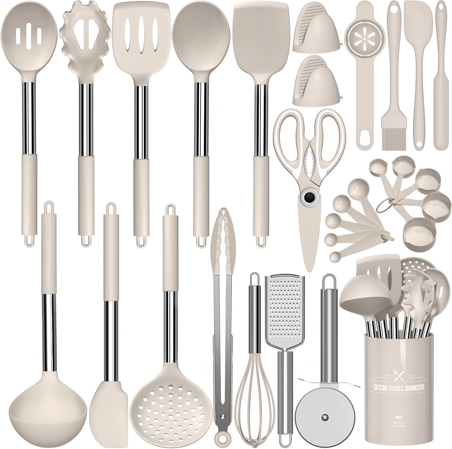 Heat Resistant Silicone Kitchen Utensils Set for Cooking Needs