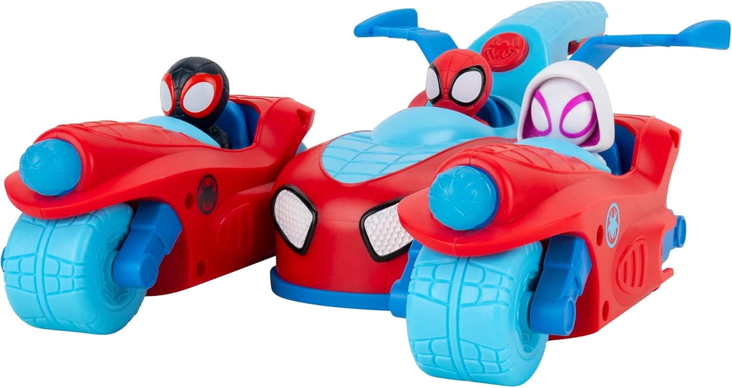 Marvel Spidey Team Split Racer - 8.5-Inch Three-in-One Vehicle