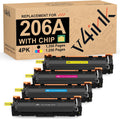 206A Toner Cartridge 4 Pack Compatible Replacement - Accurate Chip