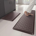 Kitchen Mats for Floor 2 Piece Chocolate - Anti Fatigue Cushioned Set