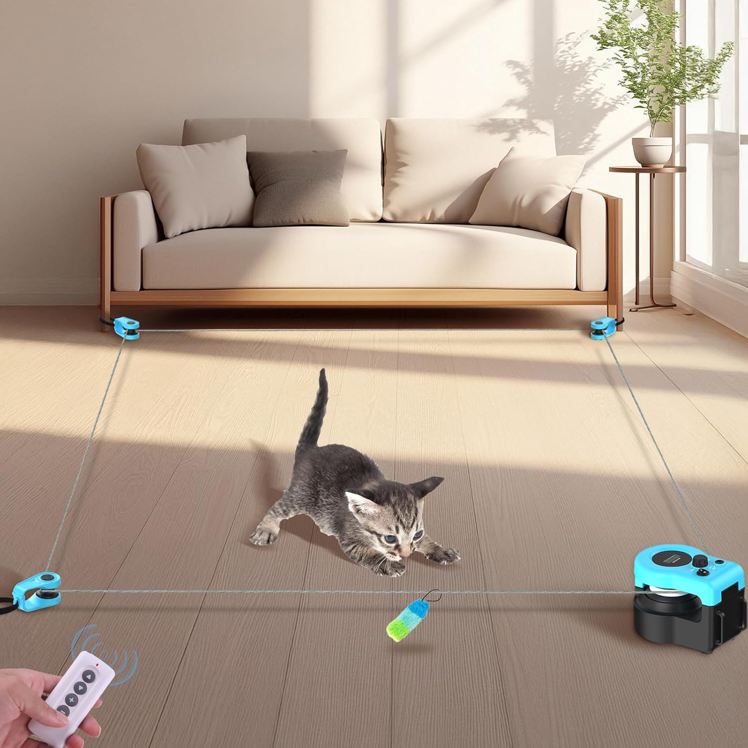 Interactive Cat Toy Treadmill with Remote Control for Fitness