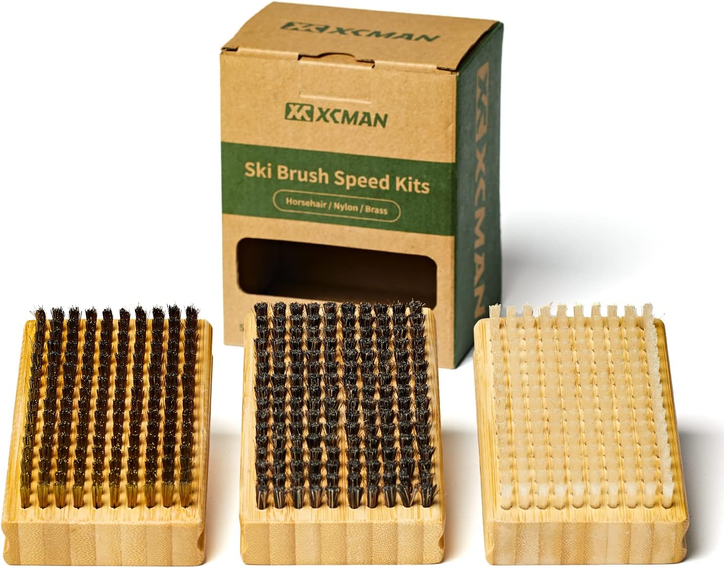 XCMAN Ski Snowboard Waxing Brush 3packs - Speed & Precision