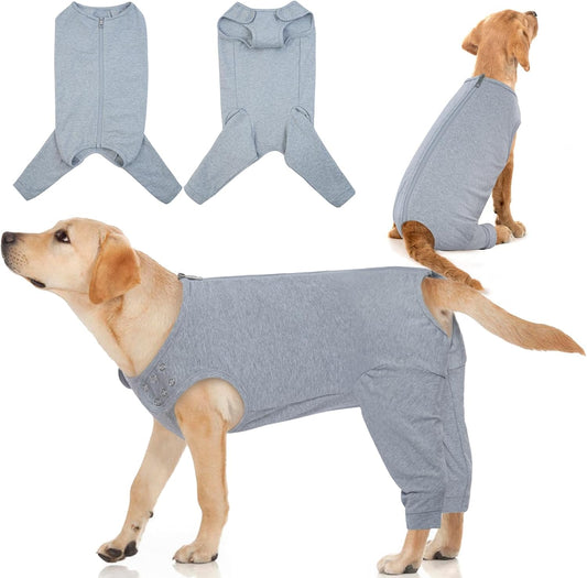 IDOMIK Dog Recovery Suit for Thigh Wounds - Protective, Anti-Licking, Surgical Outfit