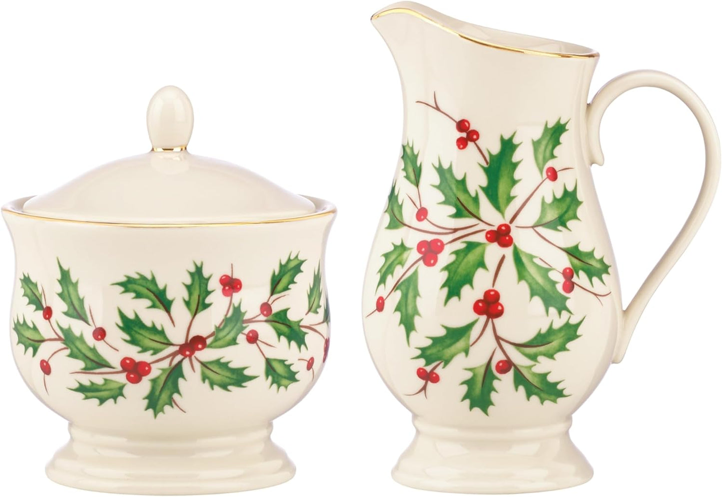 Lenox Holiday Sugar & Creamer Set for Elegant Christmas Hosting
