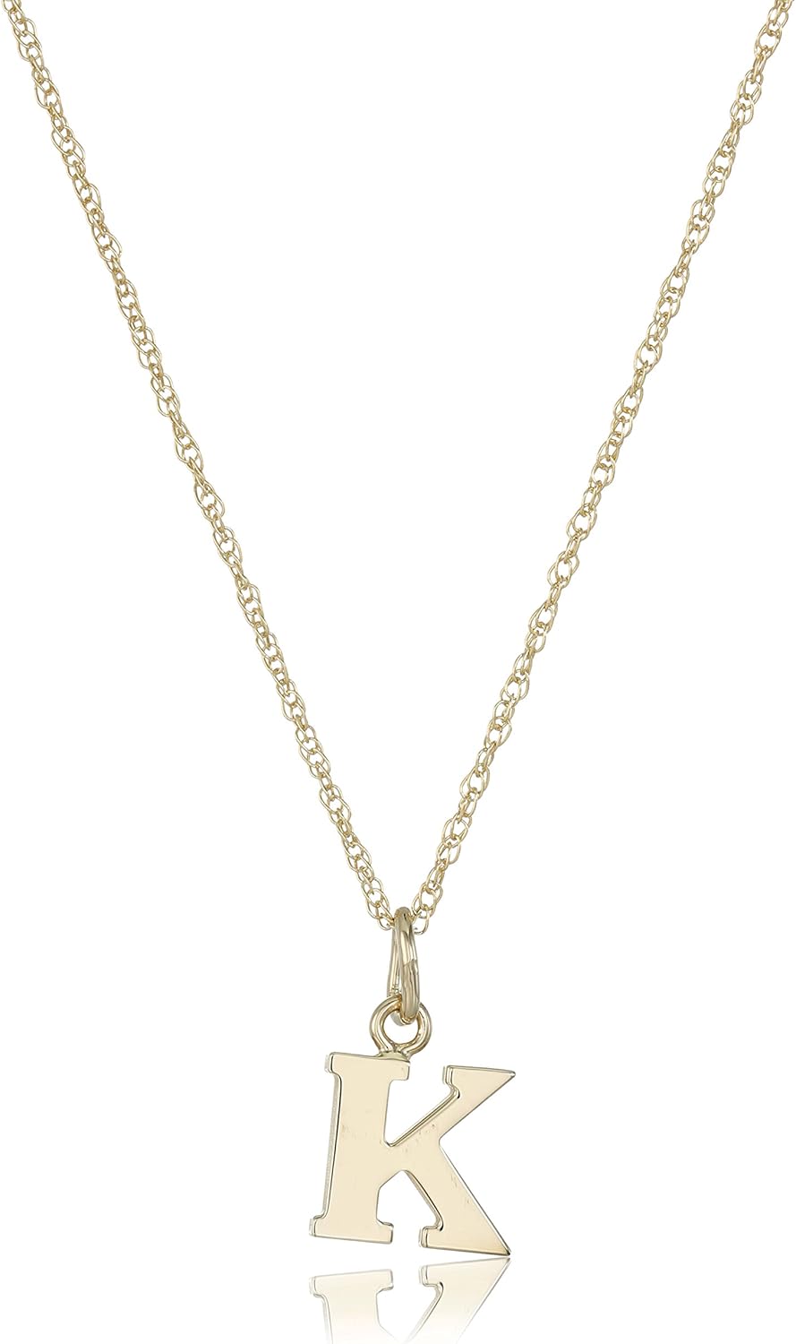 14k Gold-Filled Letter Charm Pendant Necklace for Stylish Elegance