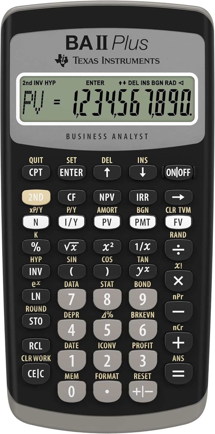 Texas Instruments BA II Plus Financial Calculator for Professionals