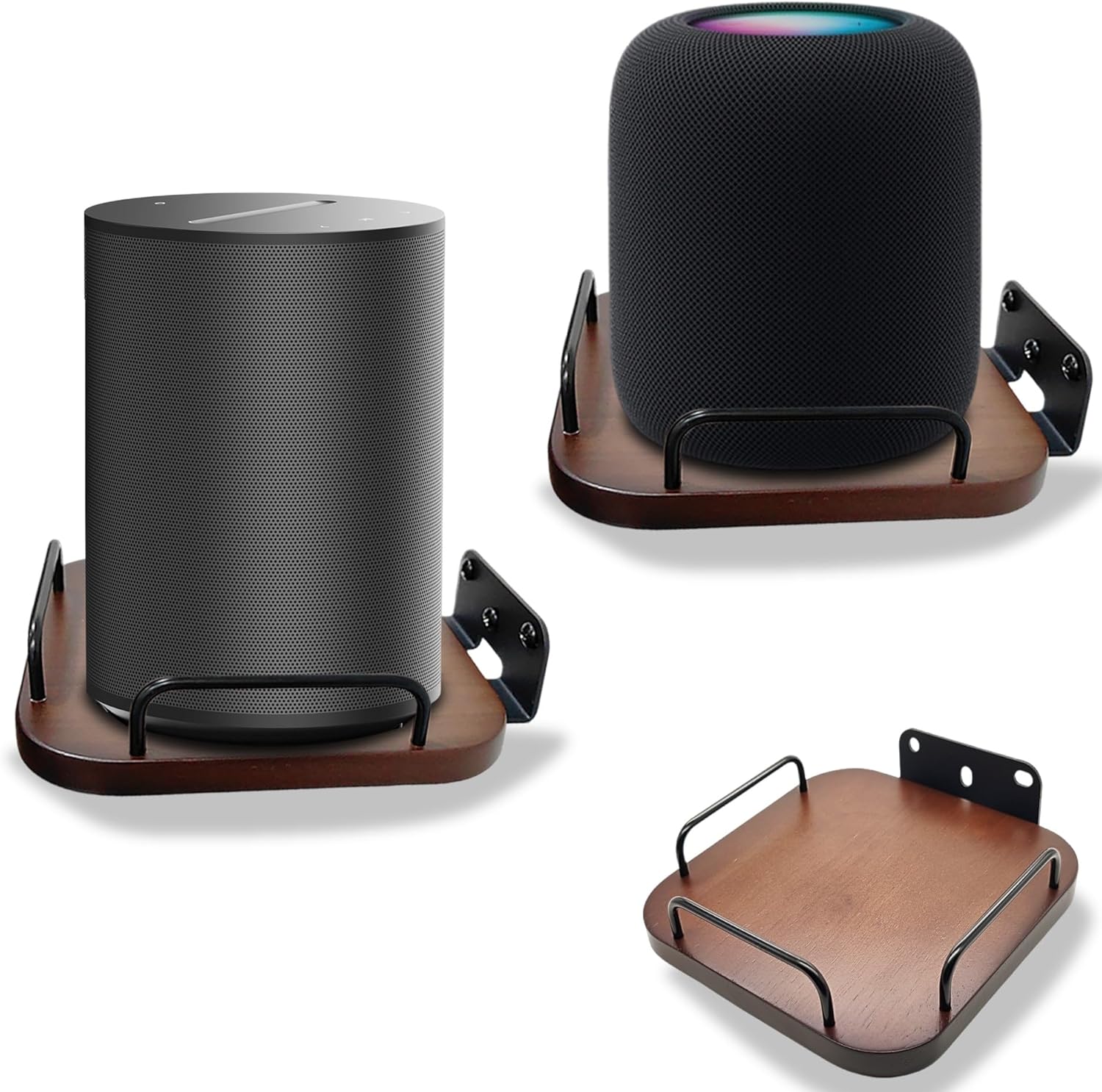 Secure Adjustable Wood Speaker Mounts - 2 Pack
