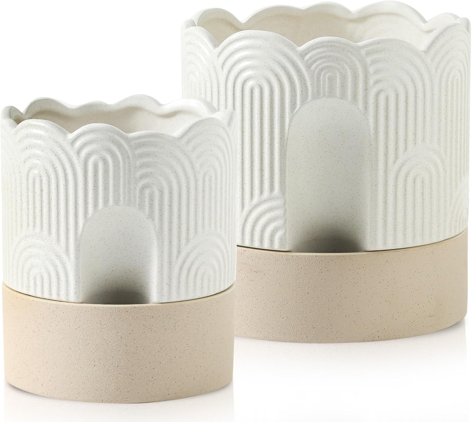 Nihow Self Watering Plant Pot Set for Indoor Plants - 6 & 8 Inch