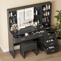 Fameill Vanity Desk with Mirror and Lights - Practical Makeup Station