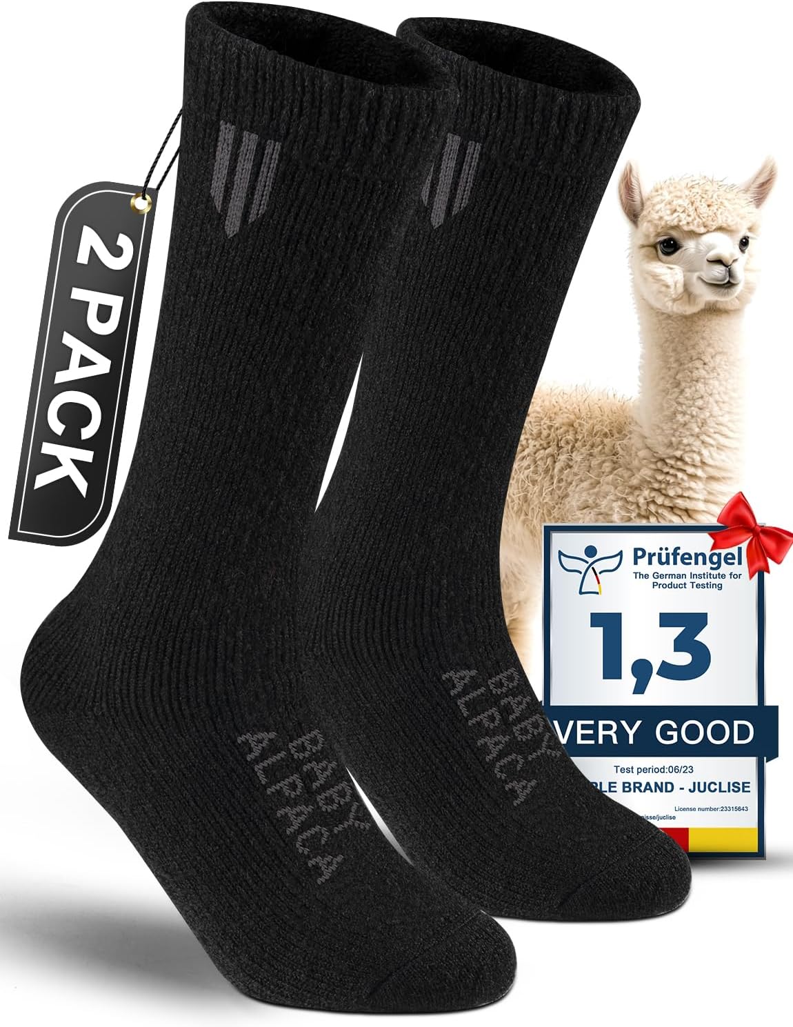 Alpaca Wool Boot Socks for Men and Women, Heavyweight Thermal