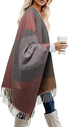 LittleMax Women's Ponchos Shawl Wrap for Fall and Winter Style
