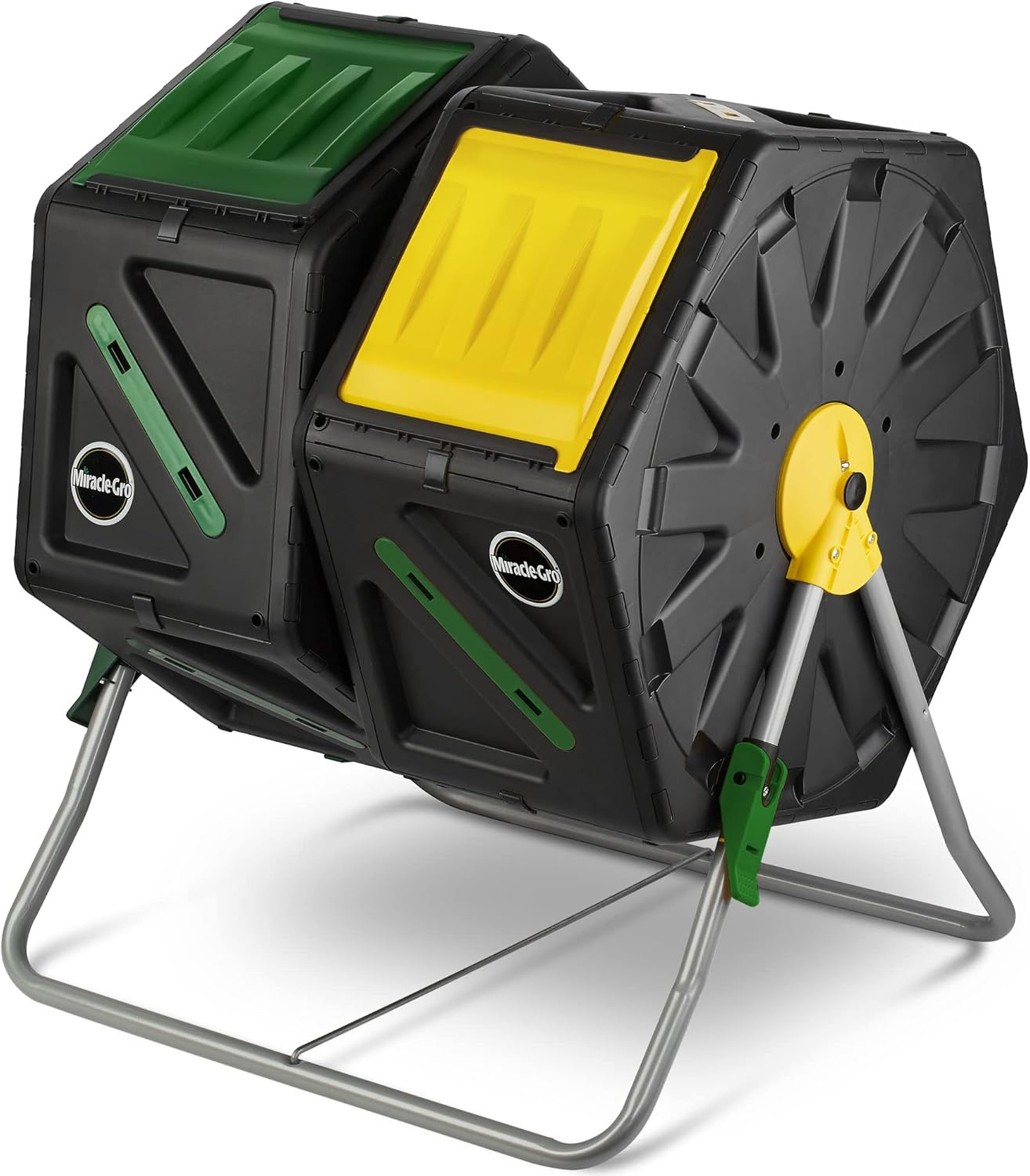 Miracle-Gro Dual Chamber Compost Tumbler for Effortless Gardening