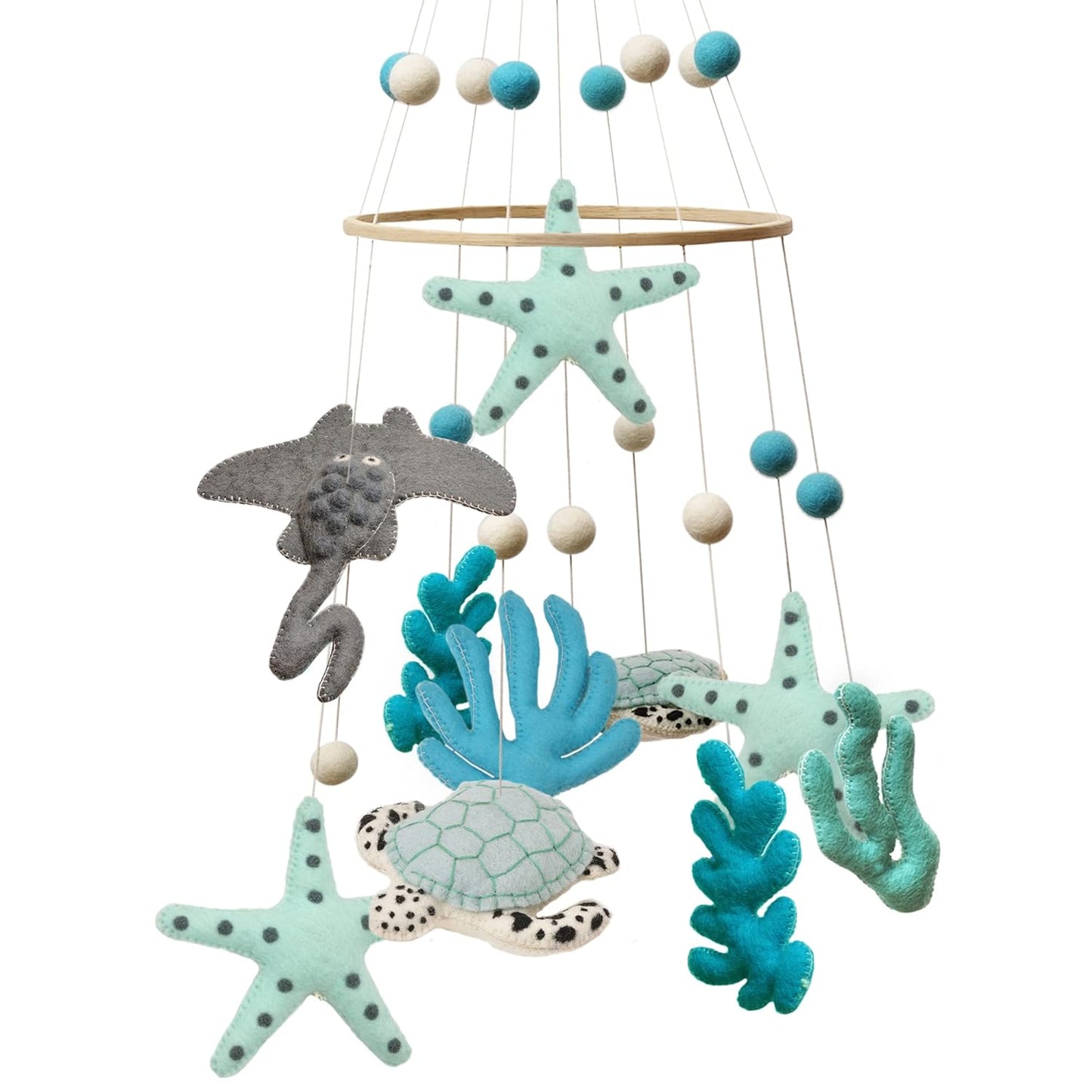 Glaciart One Ocean Nursery Mobile - Colorful Crib Decor