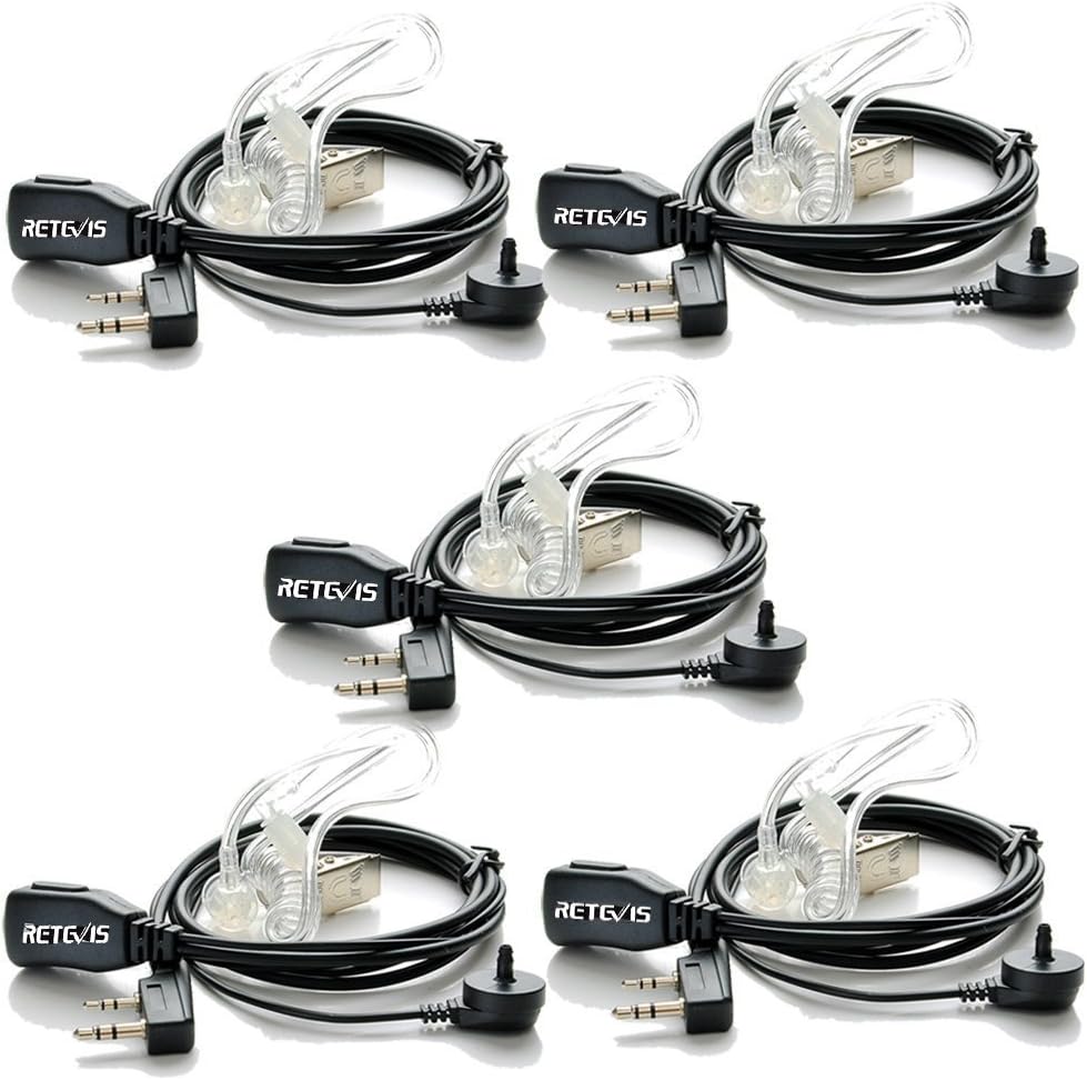 Retevis Walkie Talkie Earpiece with Mic for Clear Communication