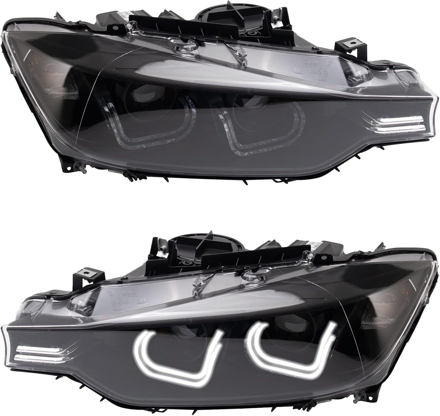 TRQ 2 Piece Headlight Assembly Set for BMW 328i 335i 2012-2015