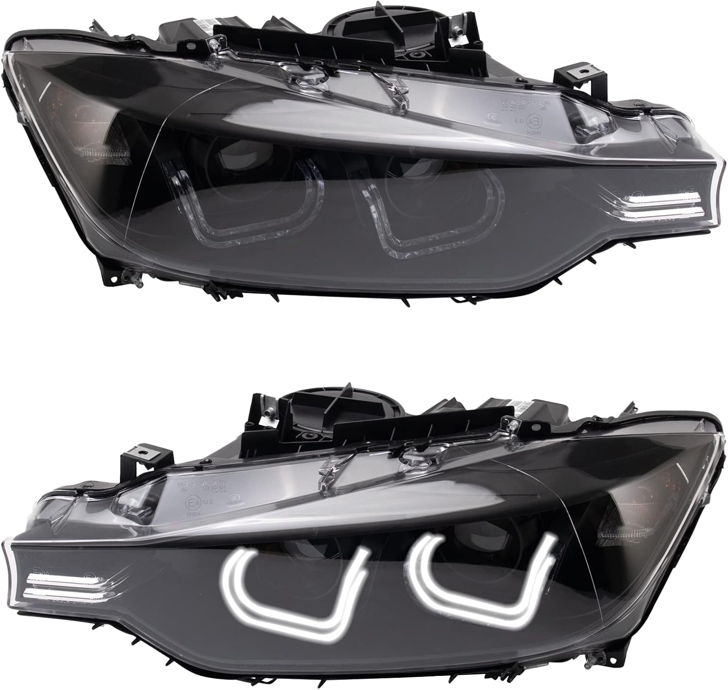 TRQ 2 Piece Headlight Assembly Set for BMW 328i 335i 2012-2015
