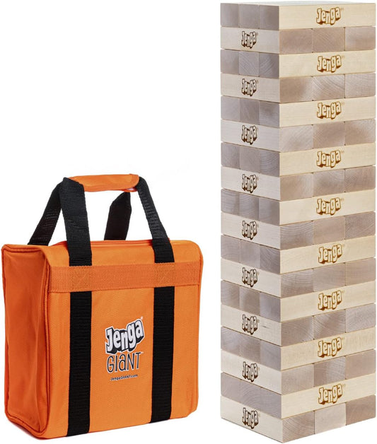 Jenga Giant Hardwood Blocks for Fun Stacking and Crashing