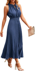 PRETTYGARDEN Women's Midi Swiss Dot Ruffle Sundress
