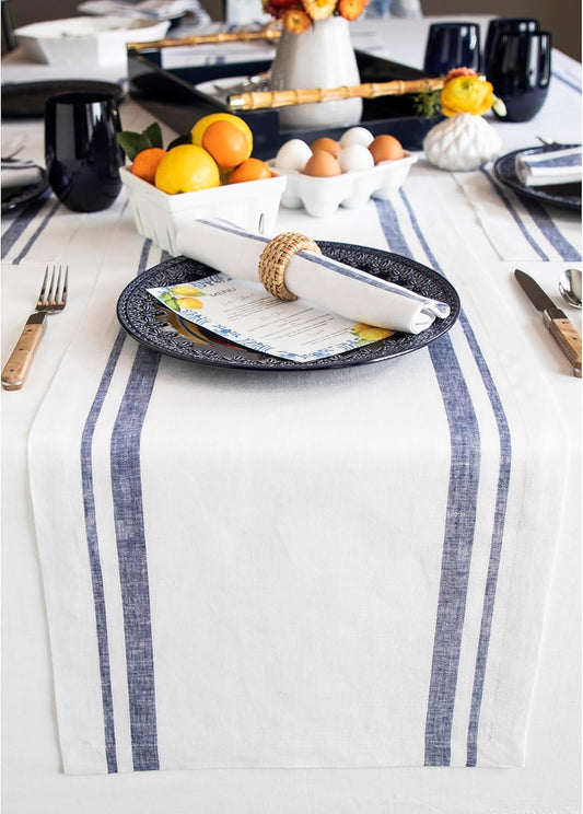 Elegant 100% Pure Linen Table Runner for Stylish Dining Decor