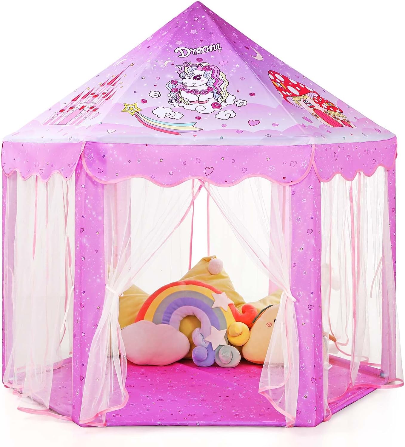 Monobeach Princess Tent for Girls - Unicorn Playhouse Castle