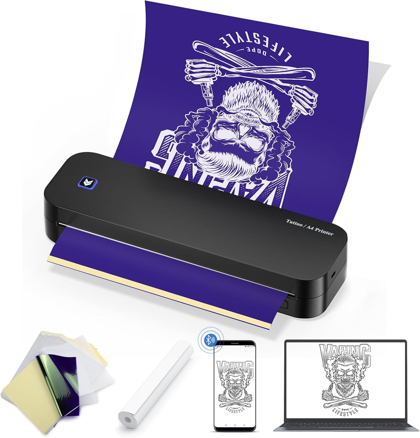 Wireless Tattoo Stencil Printer - Fast & Easy
