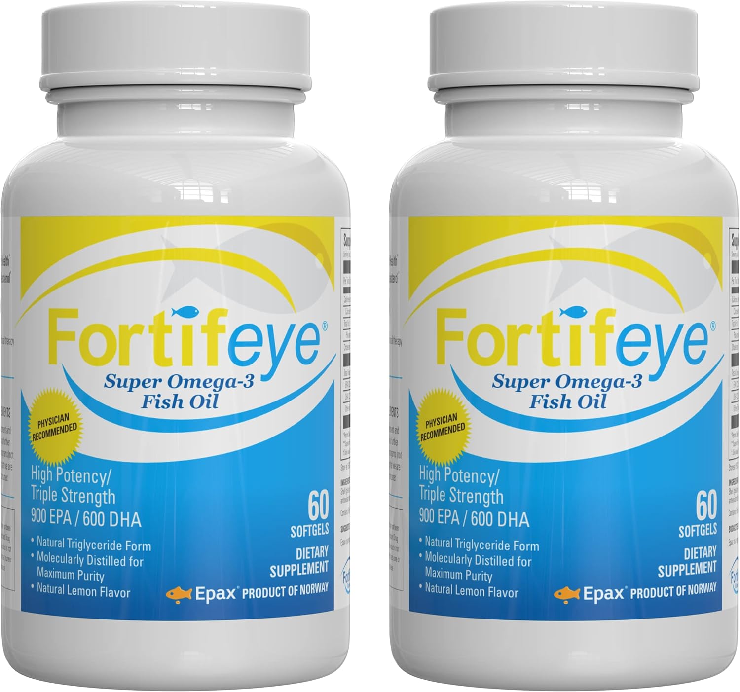 Omega 3 Fish Oil 120 Count for Eye and Heart Health Support