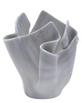 Gray White Opal Vase with Free Spring Rain Half Candle Refill