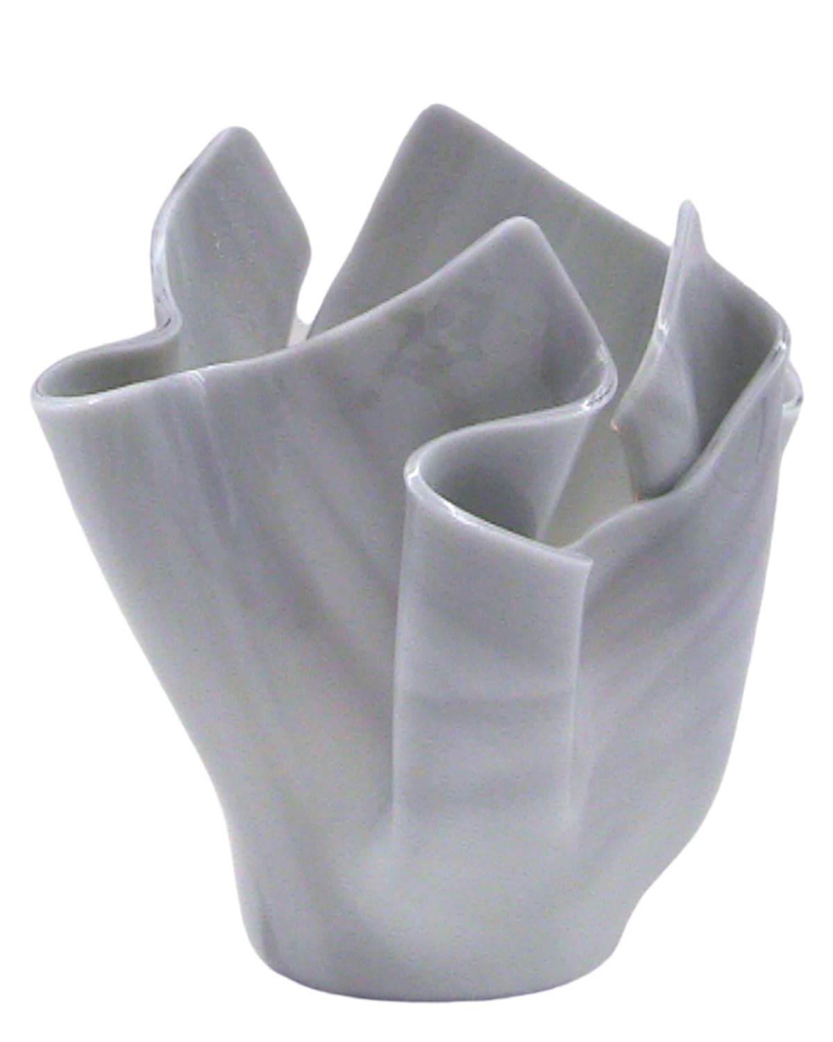 Gray White Opal Vase Set with Free Spring Rain Candle Refill