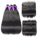 Brazilian Straight Hair Bundles with Frontal Closure for Glam
