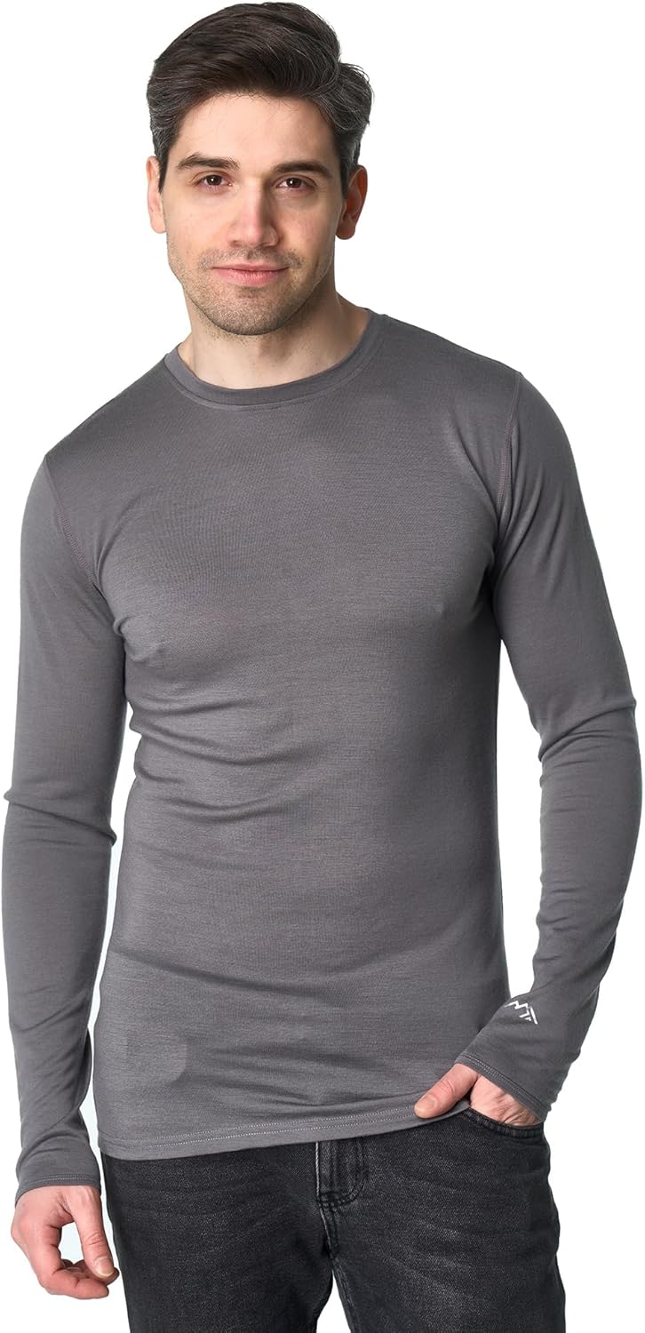 Merino Wool Base Layer Mens - Comfortable Thermal Underwear