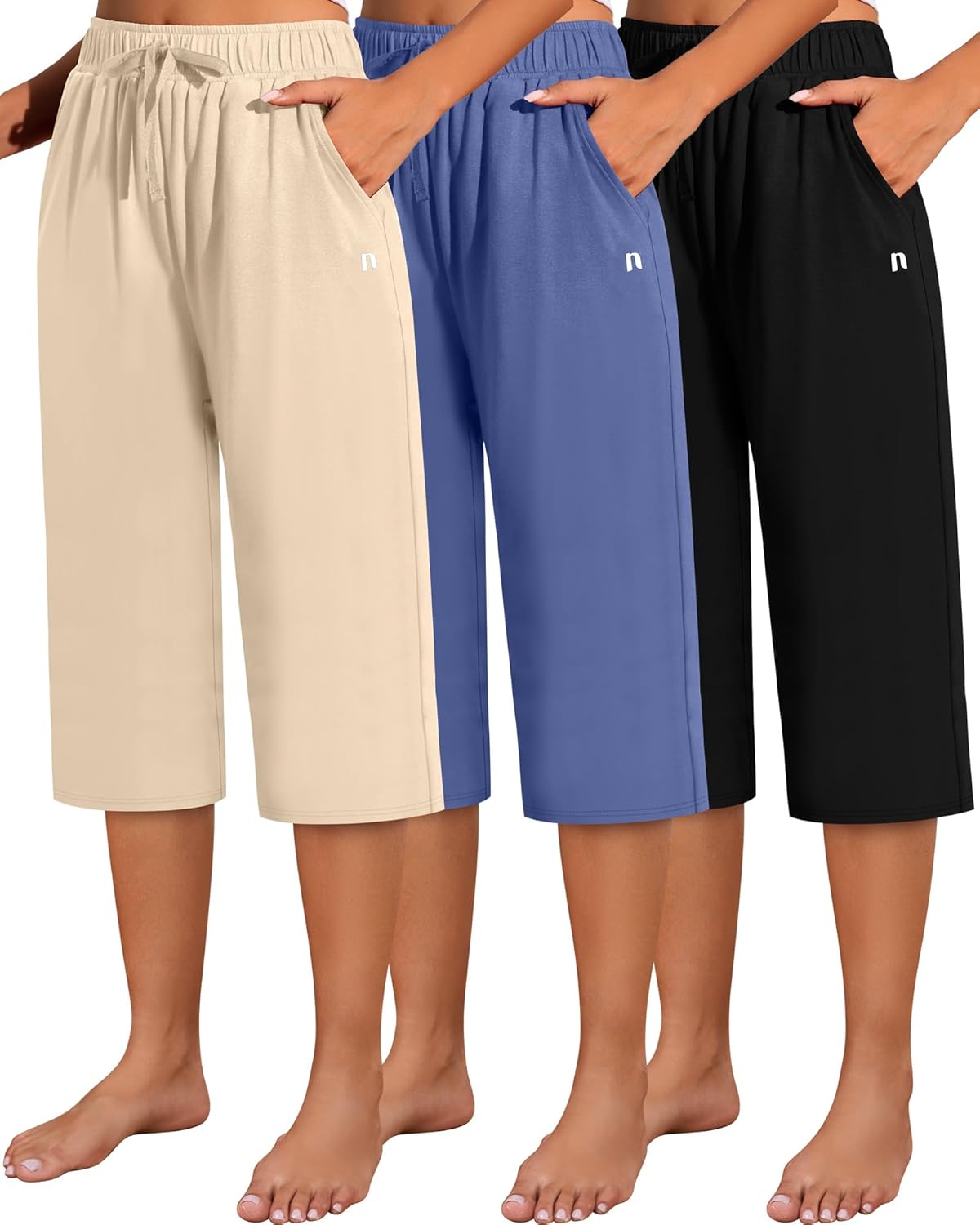 Neer Women's Capri Pants 3 Pack for Comfort and Style
