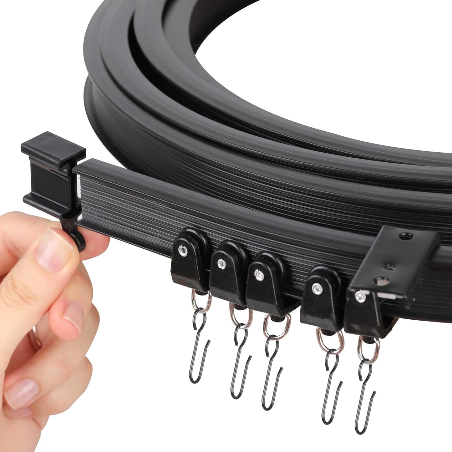 Flexible Curved Curtain Track - Easy Installation!