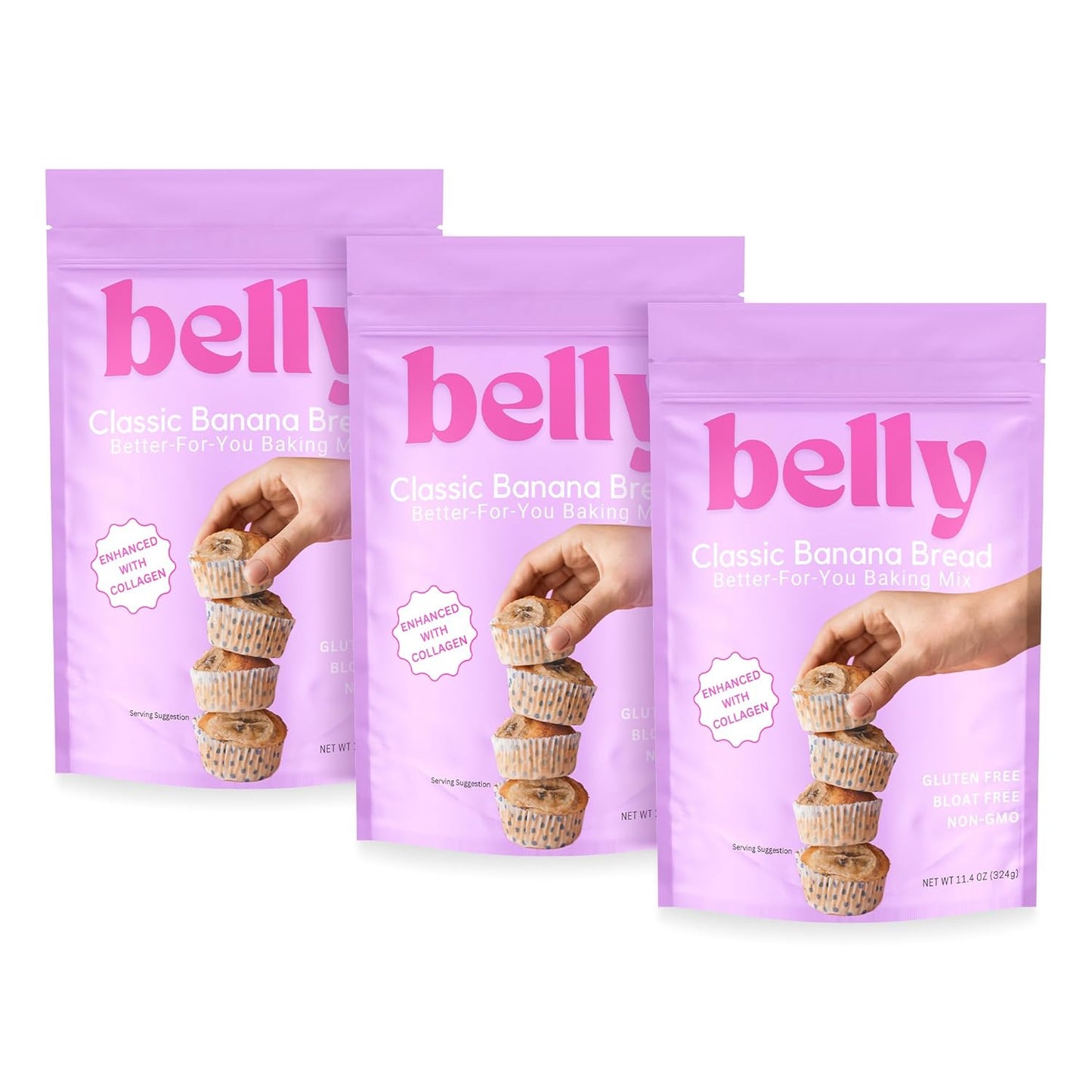 Belly Banana Bread Mix with Collagen Protein for Healthy Snacks