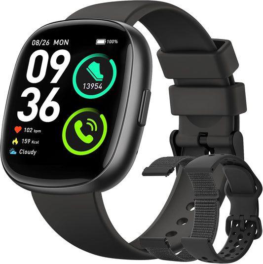 Fitness Tracker Watch: Bluetooth Call, 24/7 Heart Rate, SpO2, Sleep Monitor