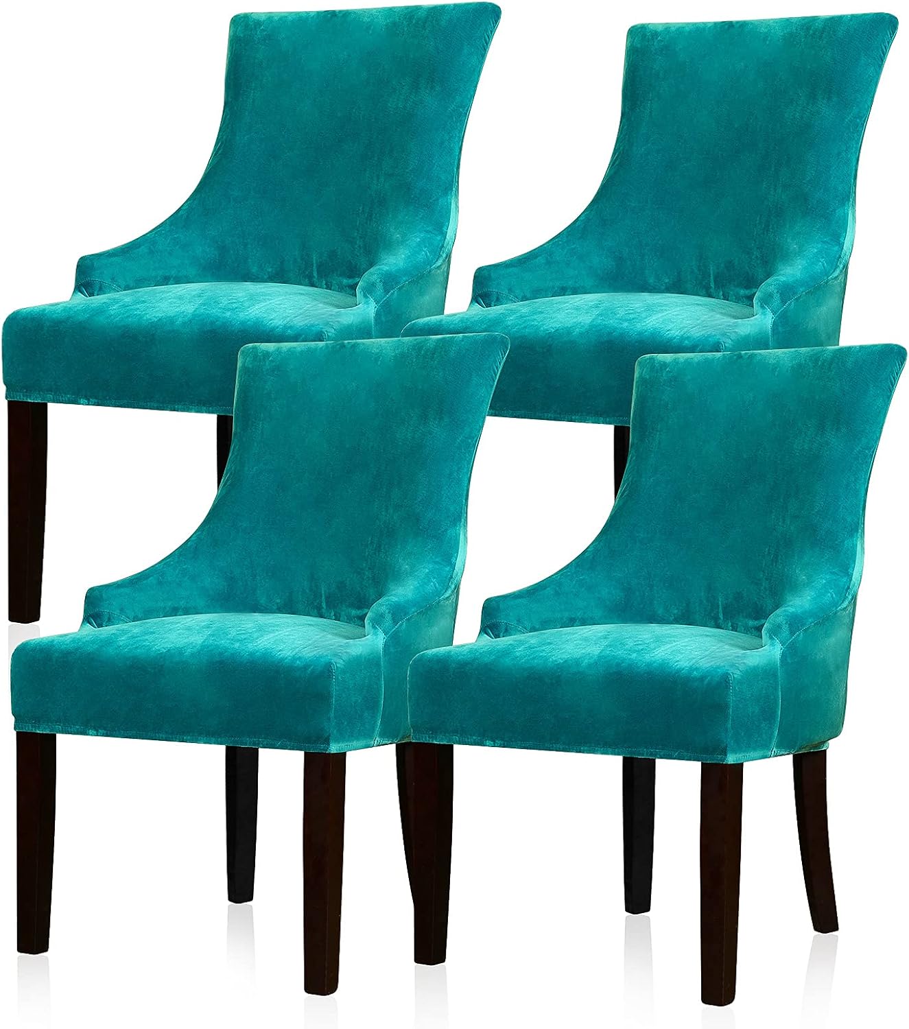 Lellen Velvet Stretch Wingback Chair Cover - Durable Protector