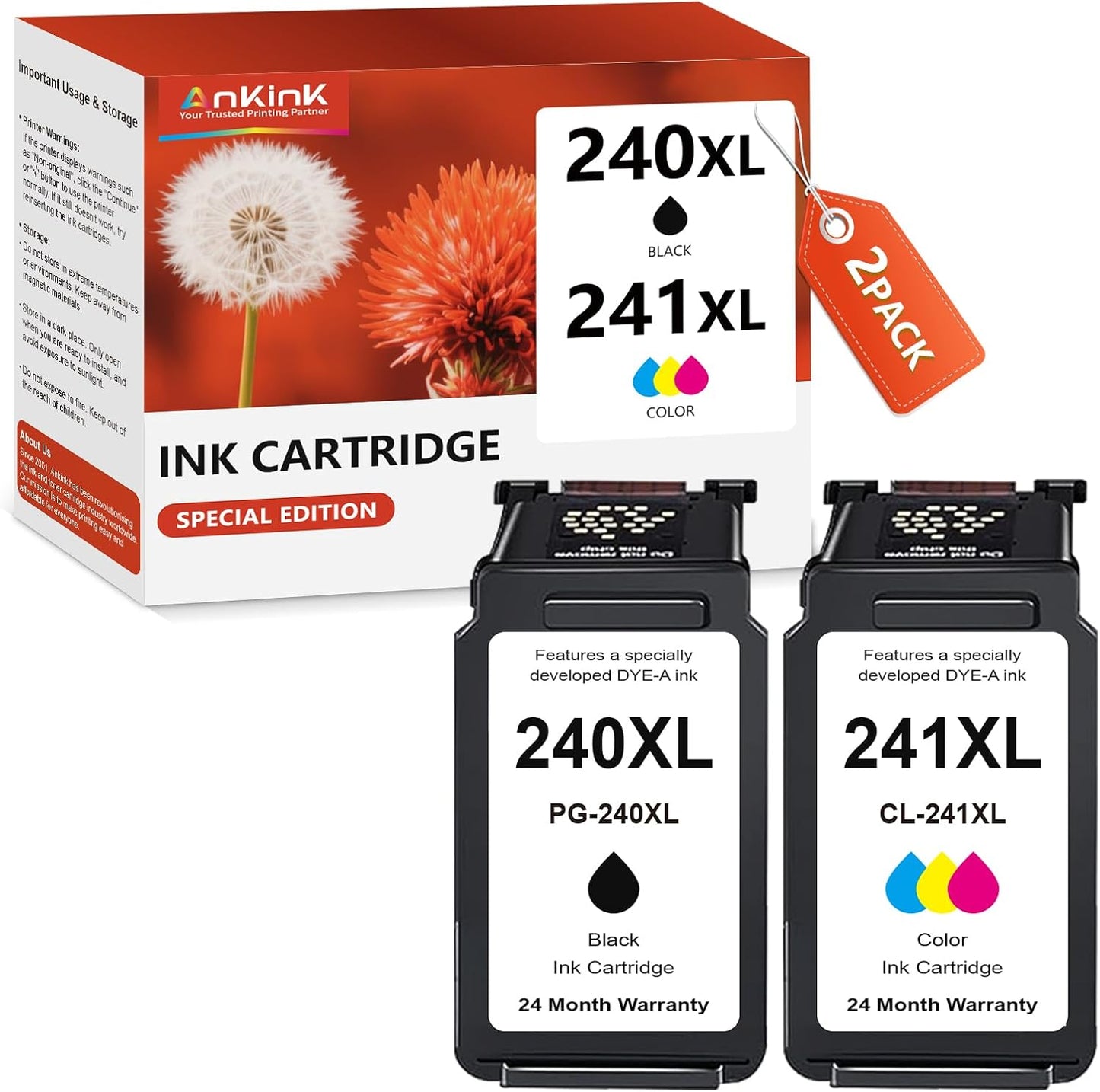 240XL 241XL Ink Cartridges Replacement for Canon Printers