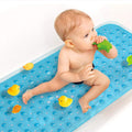 Non-Slip 40x16 Baby Bath Mat - Big Suction Cups, Machine Washable, Eco-Friendly