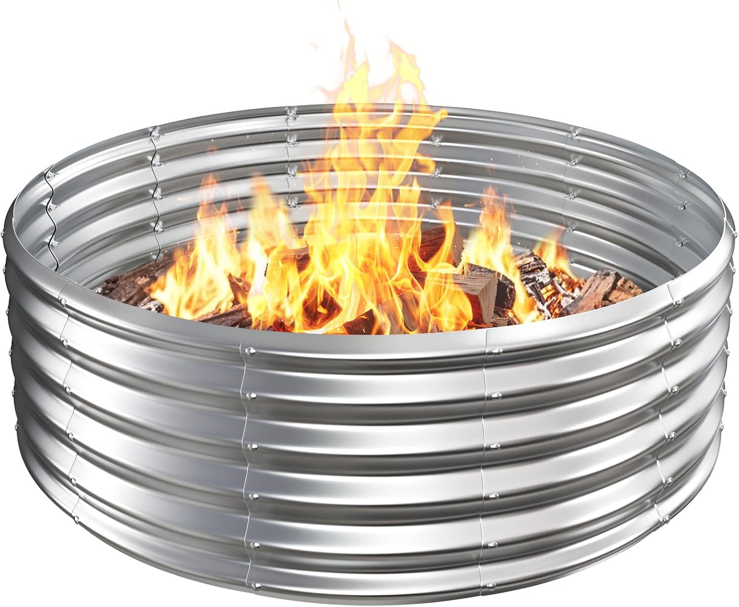 Metal Fire Pit Ring for Outdoor Gatherings - 48 in Diameter
